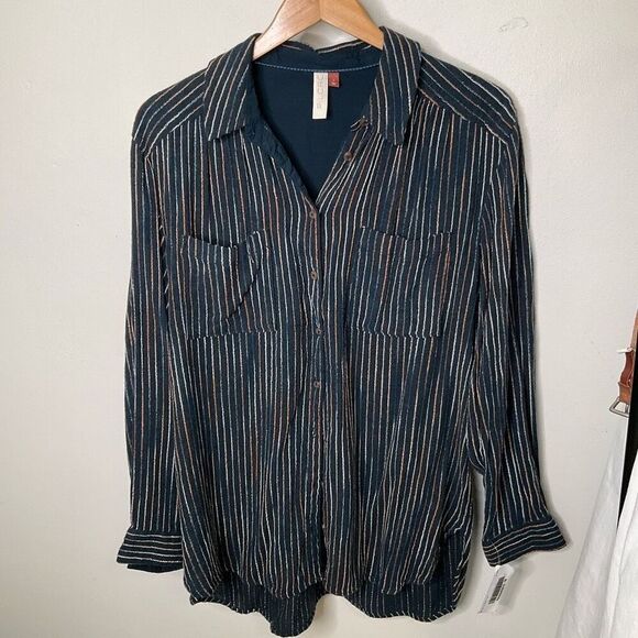 Pilcro Stripe Button Down Shirt - Picture 1 of 9